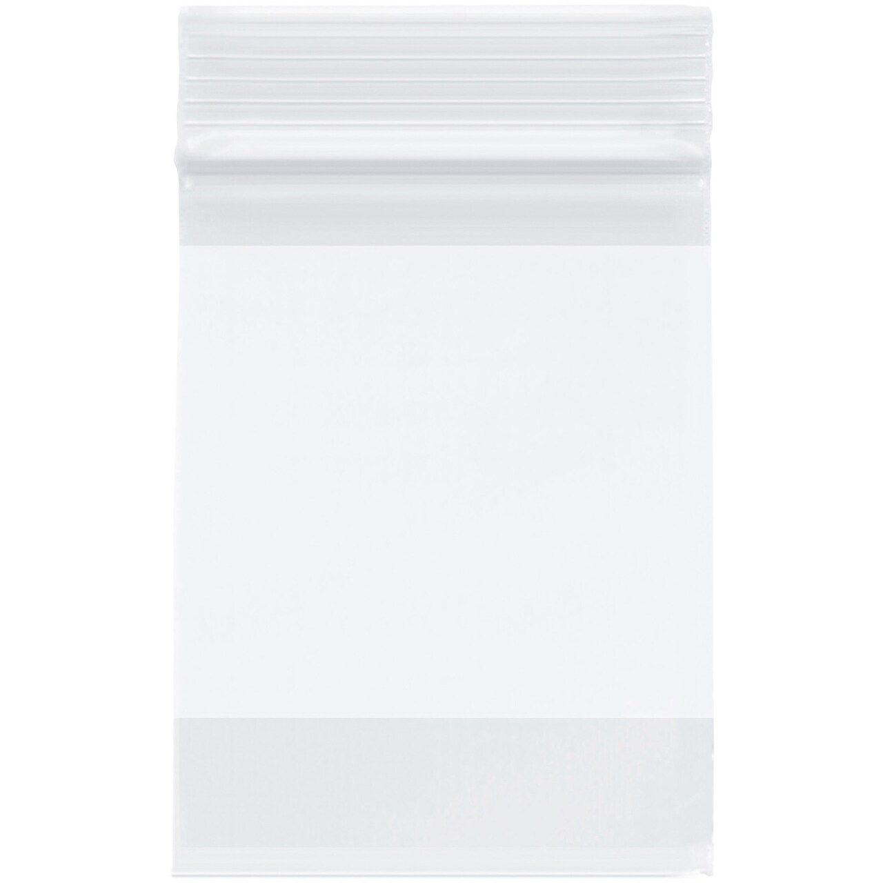Plymor 3" x 4", 4 Mil with White-Block Heavy Duty Zipper Reclosable Plastic Bags
